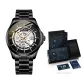 AL8629--Black Case Black Dial Steel Band