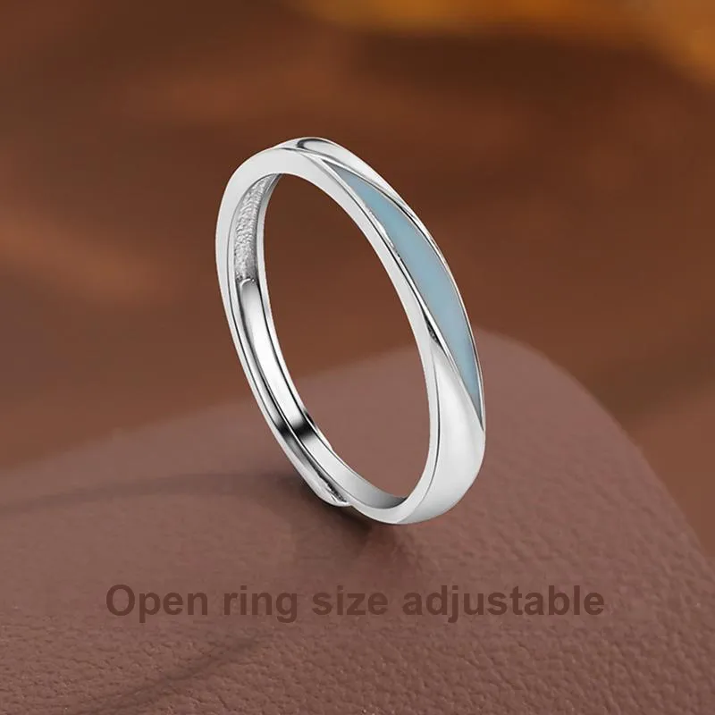 Kelanxi 999 Fine Silver Rings Unisex-6