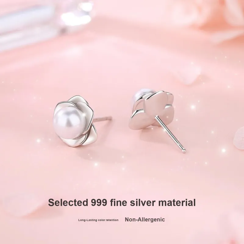 I Do Pearl Stud Earrings Women's-4