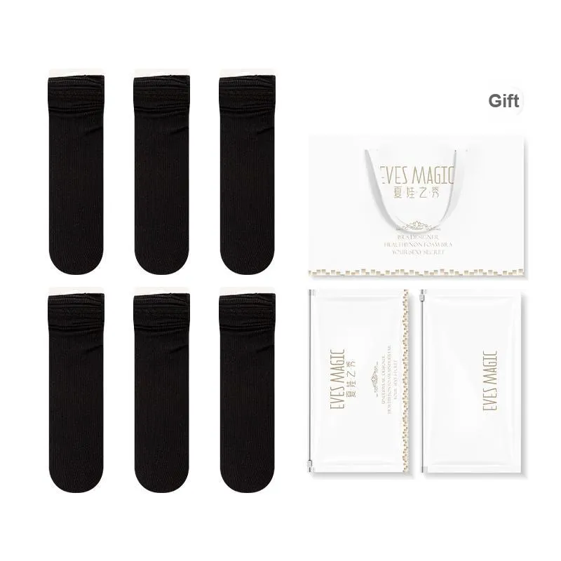 XIA.WA.ZHI.XIU Mid Calf Socks Women's Shopping Bag Combo Set-0