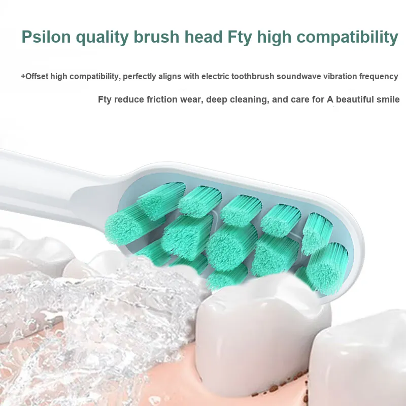 EIYEAH Compatible With Xiaomi T300/T500m Home Lite Toothbrush Heads Adults Unisex Hair Cleaning All Replacement-19