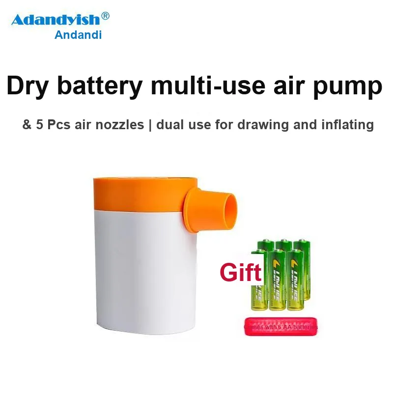 Adandyish Toys Dry Battery Inflatable Pump Multifunction Portable Hand Pump Gorpcore Pump Air Mattress Pool Noodle Pump-2