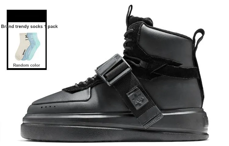 NORVINCY Stylish Skateboarding Shoes Unisex Black-0