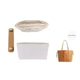 Mcm[Medium Size]White DuPont Paper Waterproof Liner+Earth Yellow Shoulder Support