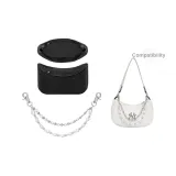 Double-Layer Decorative Chain Irregular Pearl 35cm+Dralon Black Liner