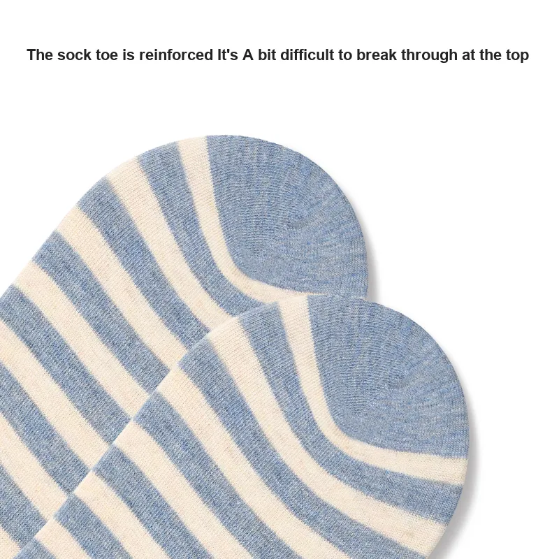 Primeet No Show Socks Unisex 5 Pack Striped-2
