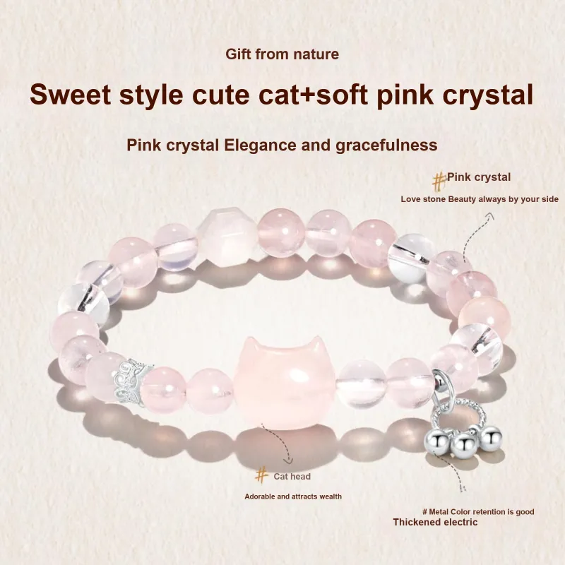 Jodie&Kevin Pink Crystal Bracelets Women's-2