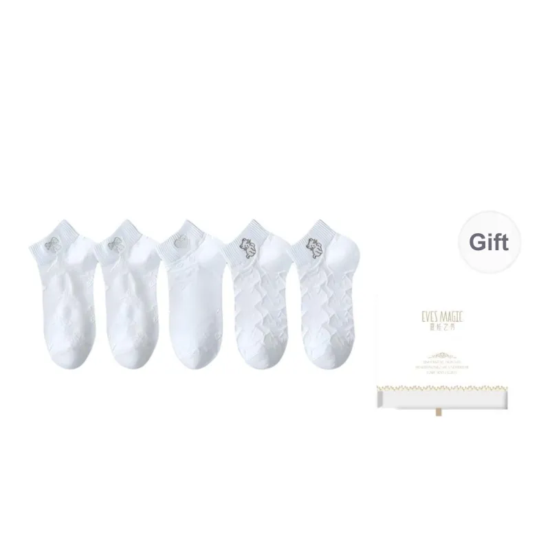 XIA.WA.ZHI.XIU Ankle Socks Women's Box 5 Pack-5