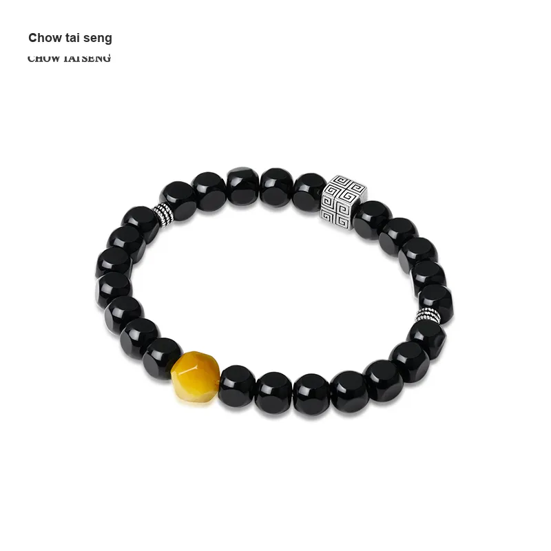 CHOW TAI SENG Natural Agate Bracelets Unisex-3