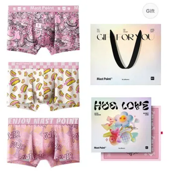 Mast Point Mast Point × Couple Underwear Underpants Men's Pink Party Collection With Gift Box Set