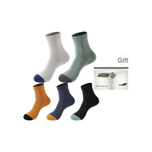 AFISH Носки Crew Мужская Сумка для покупок 5 пар