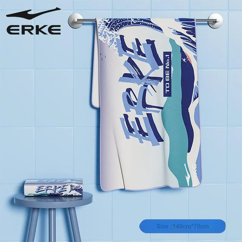 Erke Swimsuit Sets Polyester Polyamide Elastane Men's 140cm*70cm Black Print-5