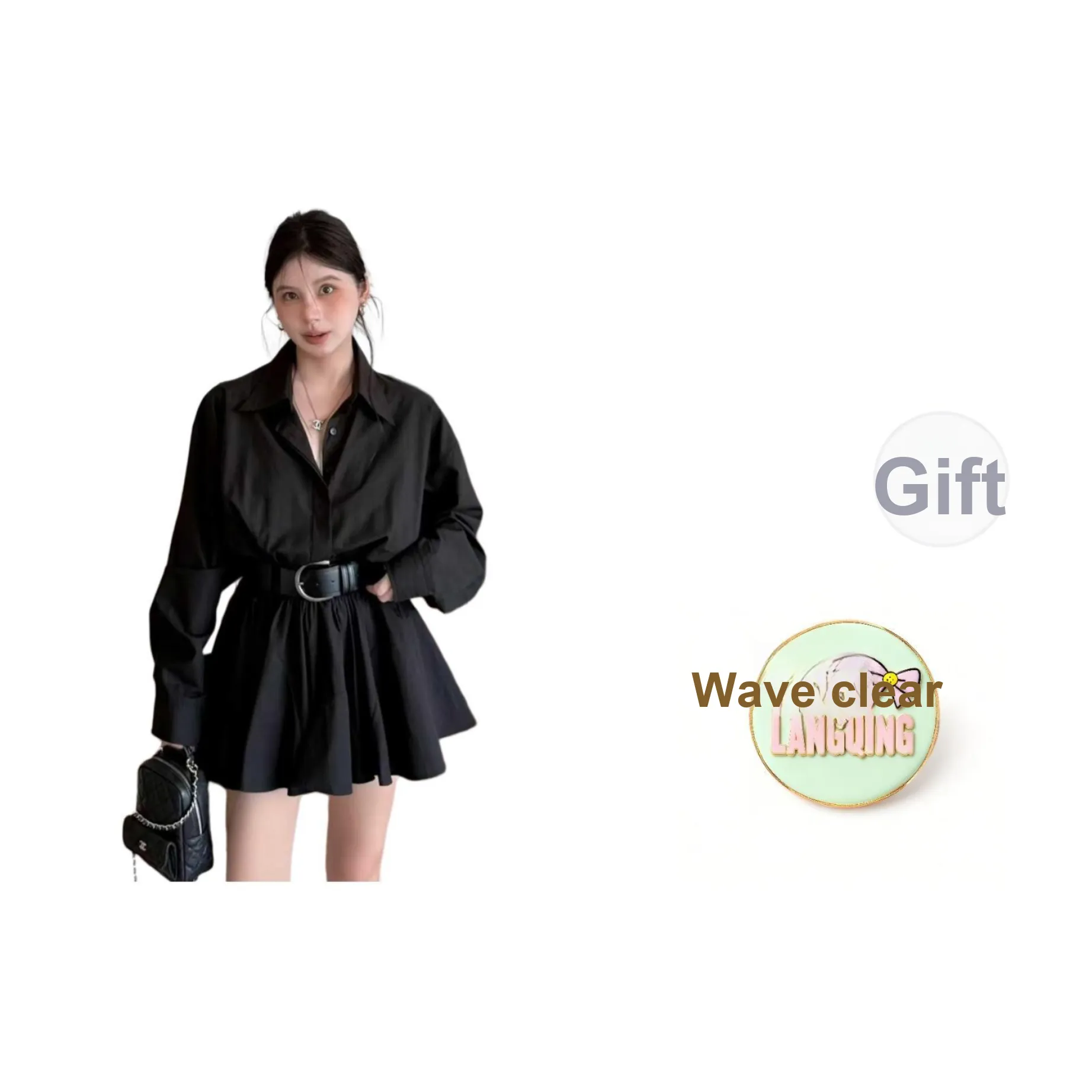 LANGQING Длинное платье с длинными рукавами женское