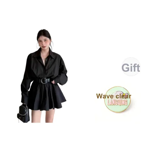 LANGQING Длинное платье с длинными рукавами женское