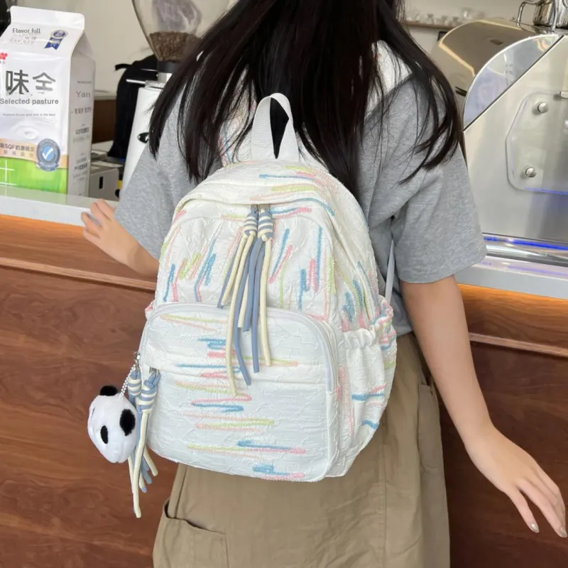 KAMLUI Nylon Fabric Backpacks Backpack Small Size Unisex Multicolor-4