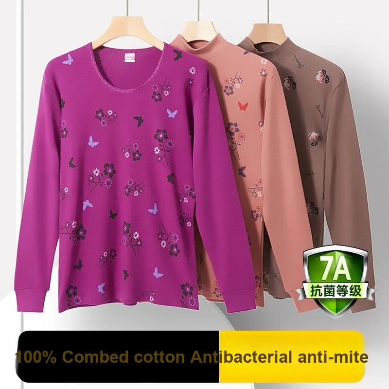 Cotton Gene Thermal Set Women's Fuchsia-1