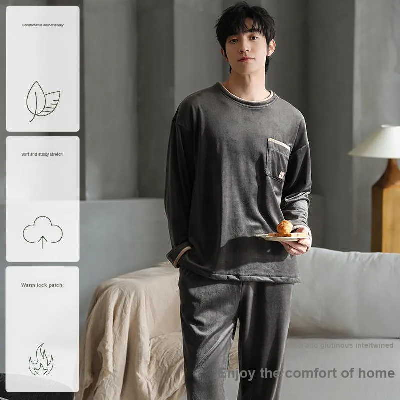 DanceBees Pajama Set Men's Dark Gray-2