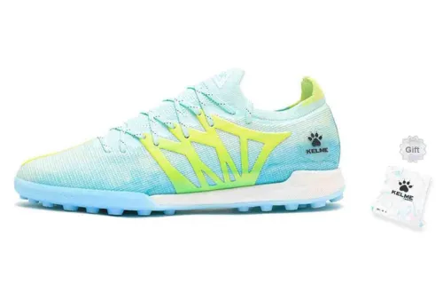 KELME Speed Electric 3.0 TF Rubber Broken Studs Anti Slip Wear Resistant Soccer Shoes Men's Light Aqua Green