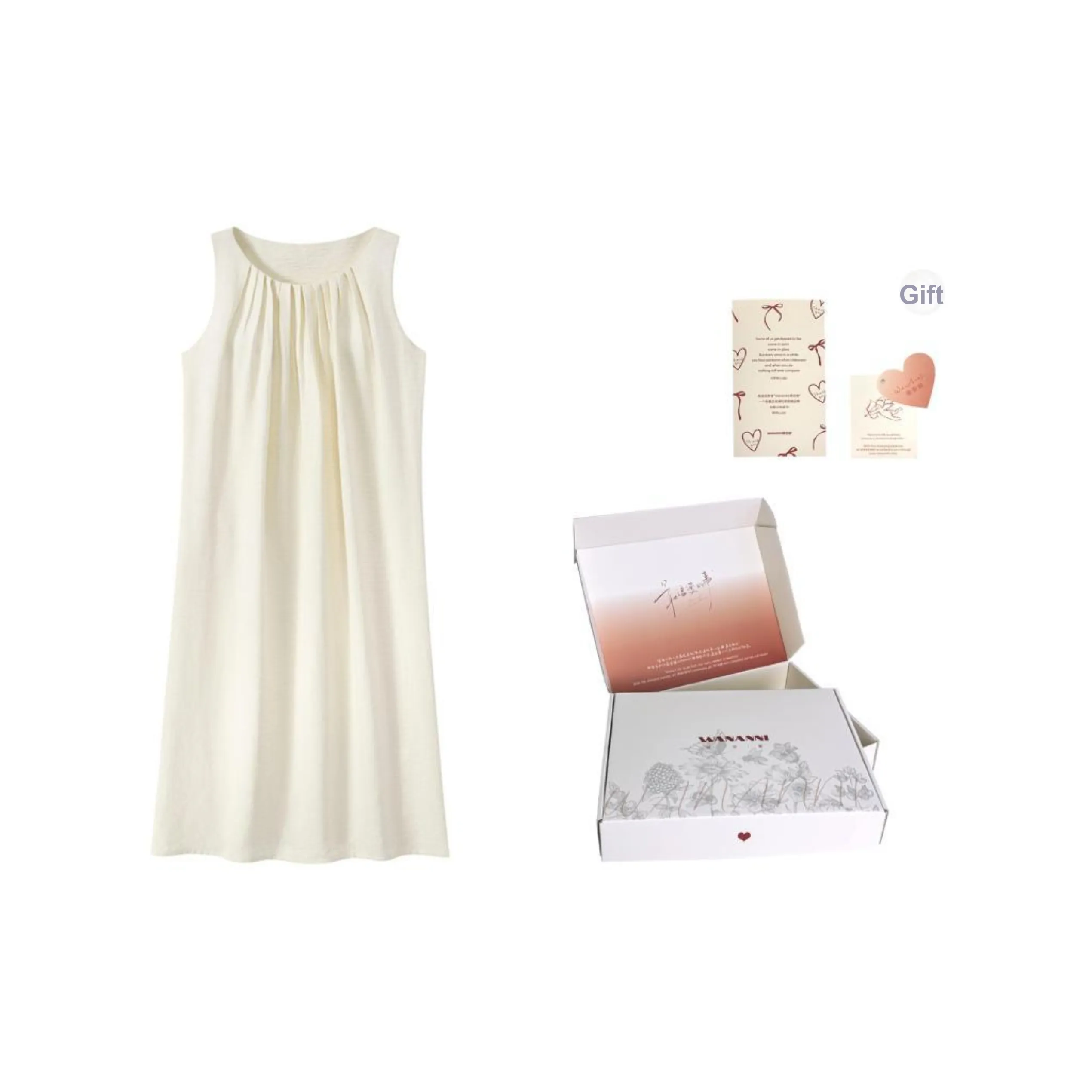 WANANNI Nightgown Women's Apricot