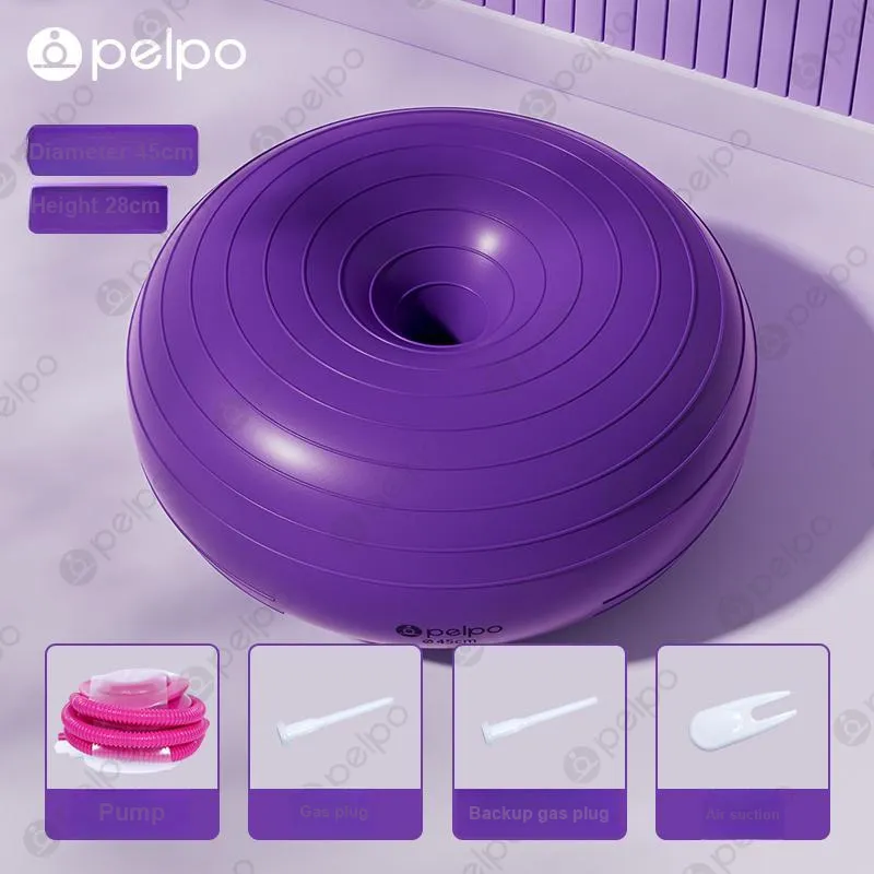 Pelplo Yoga Balls High Quality Eco Friendly PVC Material Home, Indoor, Office Unisex Diameter 45cm Pink Purple-8