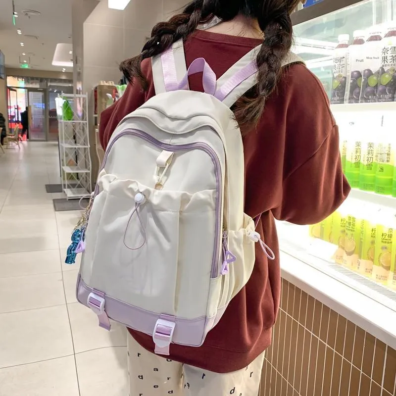 Yalu Nylon Backpack Unisex Multicolor-13