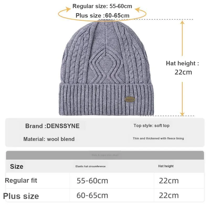DENSSYNE Wool Blend Beanies Unisex-2