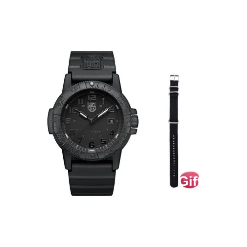 LUMINOX Turtle Collection Кварцевый механизм Мужские часы Часы 44 мм Черный циферблат Углеродное волокно Чехол для часов Пластиковый ремешок