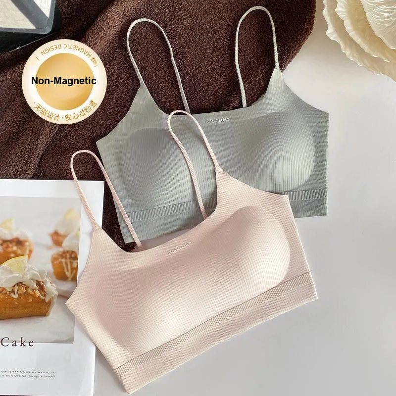 QIANLINGMEI Small Bust Gathering Bra Women's-6