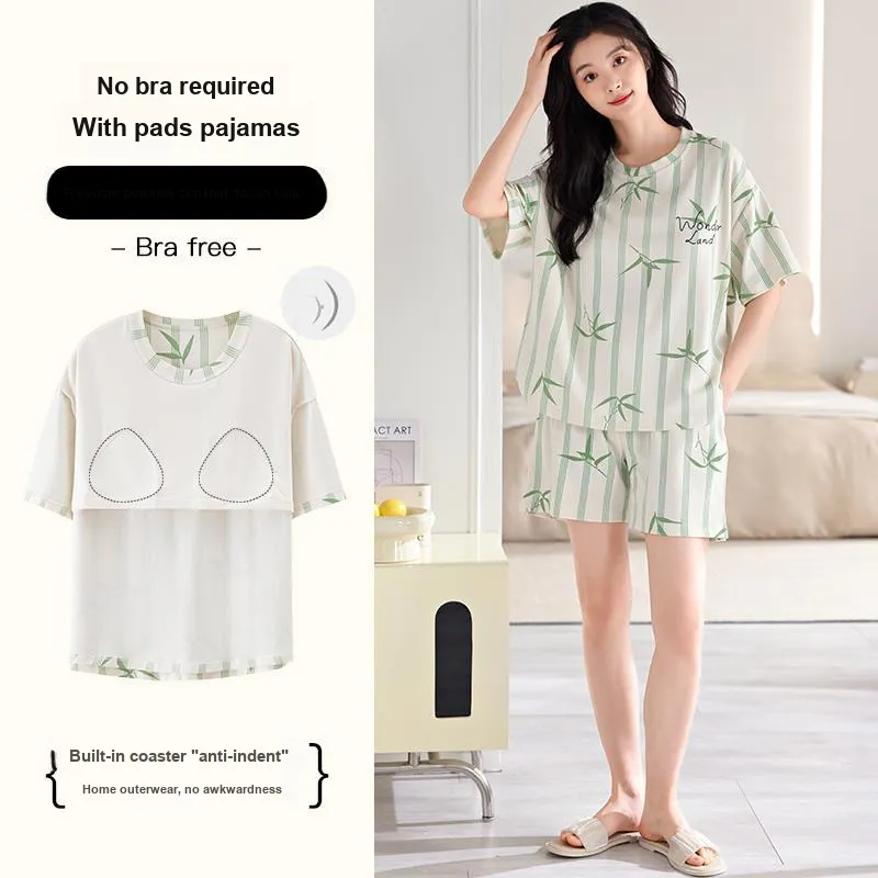 BONAS Pajama Set Women's Light Green-1