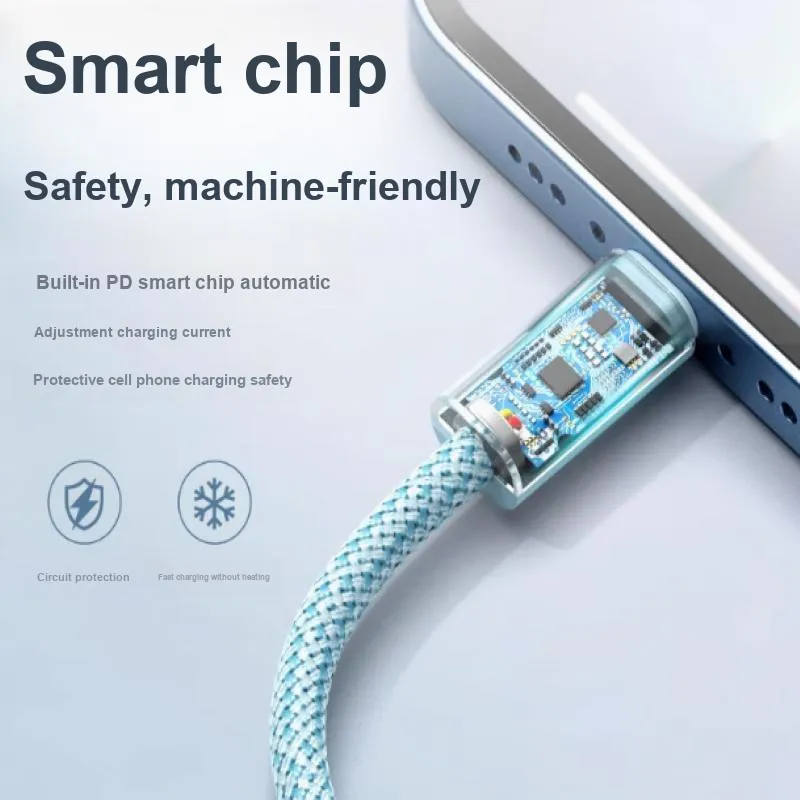 ROMOSS CB1734 1m 2m Type C To Lightning Compatibility Apple Full Series Fast Charging PD 27W Cables-1