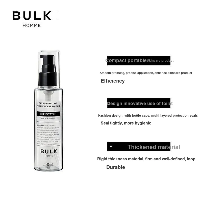 BULK HOMME Ivory Lotion Exclusive Replacement Empty Bottle Portable 100ml/100ml*2-1