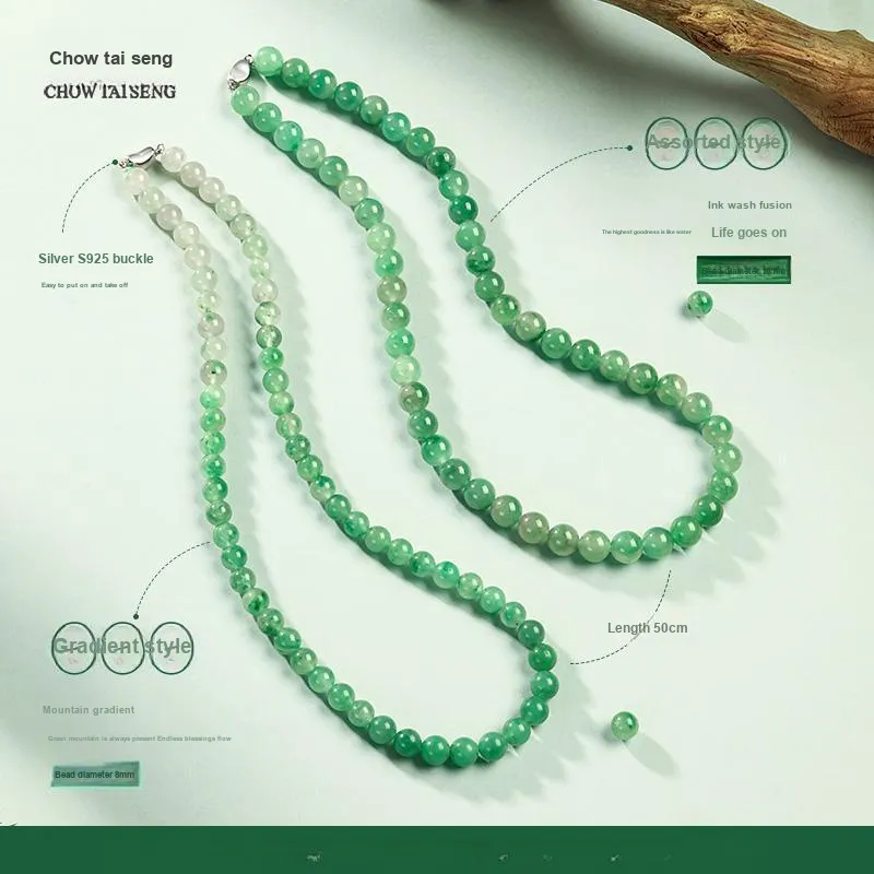 CHOW TAI SENG African Emerald Necklaces Women's-3