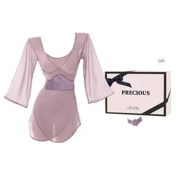 TLXT Nightgown Women's Gift Box Set Beautiful Woman's Soft Passion Purple