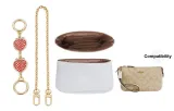 Nolita 19 Exclusive DuPont Paper Liner+Red Strawberry Round Buckle Extender Chain Gold-Tone