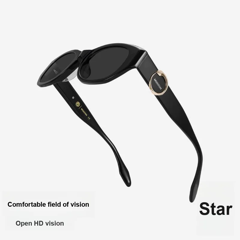 MUJOSH Astral Series Plate And Metal Oval Sun Protection Sunglasses With UV Protection Unisex-2