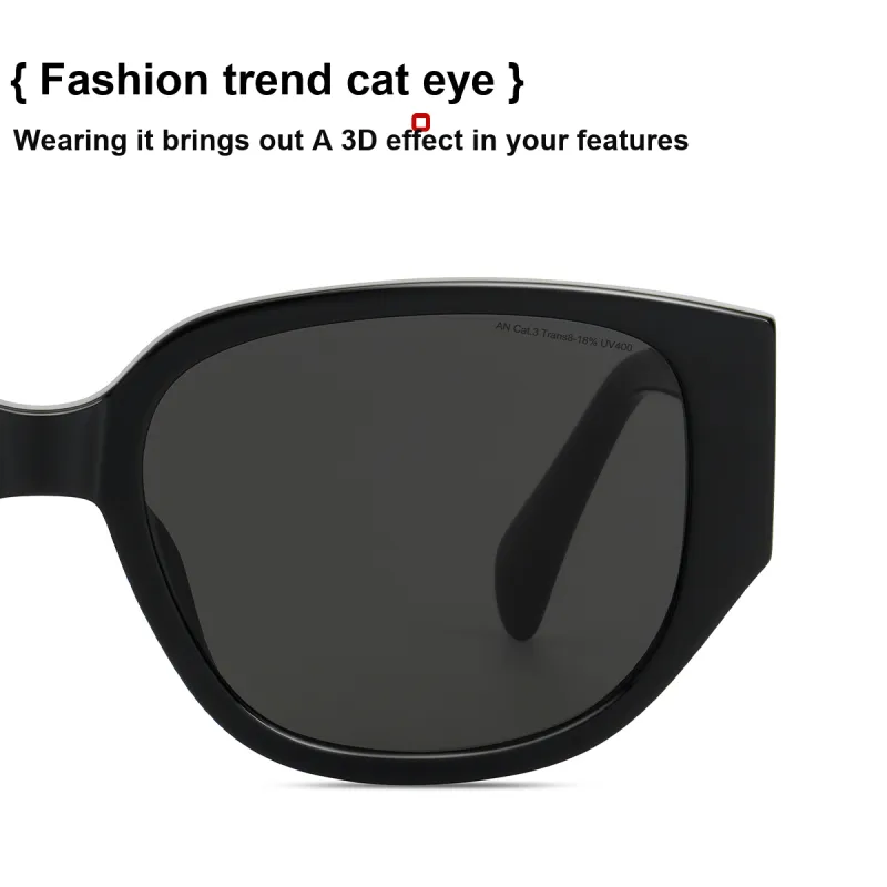 ZIPPO Plate Frame Cat Eye Sunglasses Unisex-5