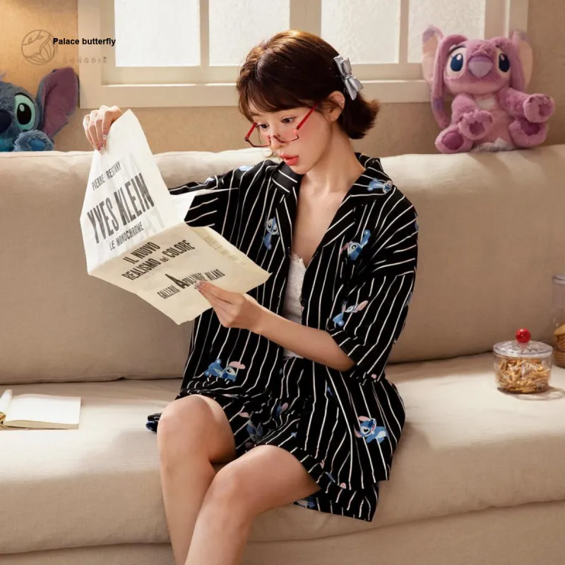 Gongdie x Disney Pajama Set Unisex Black-7
