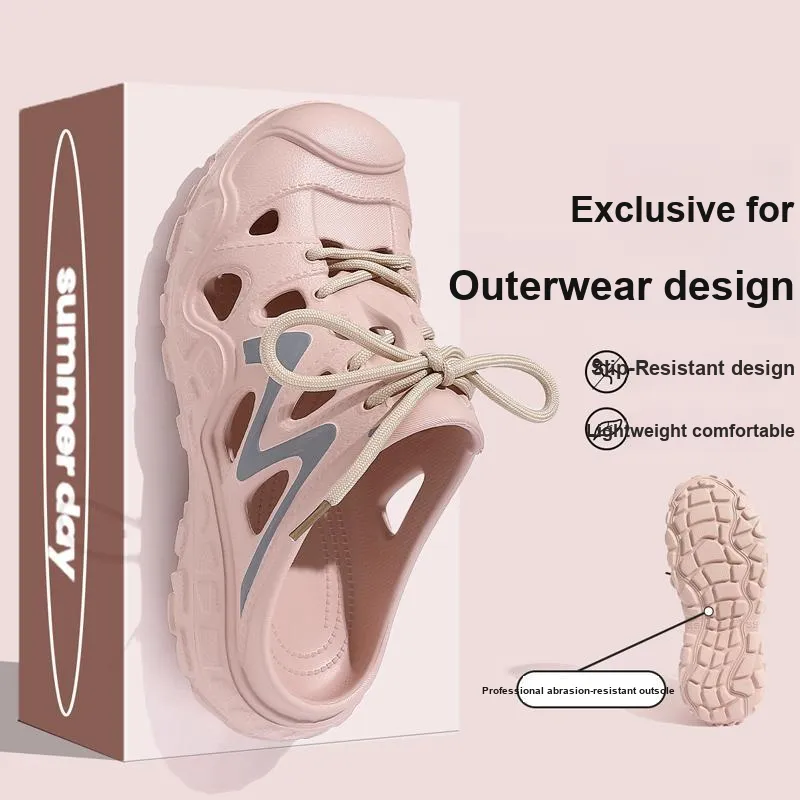 Ganshu Slippers With A Sense Of, Indoor Home Can Be Worn Outside, Tracing The River And Wading In The Summer 2025-1