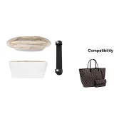 [Two-Piece Set]Small Tote Bag with DuPont Paper Liner+Black Exclusive Shoulder Pads