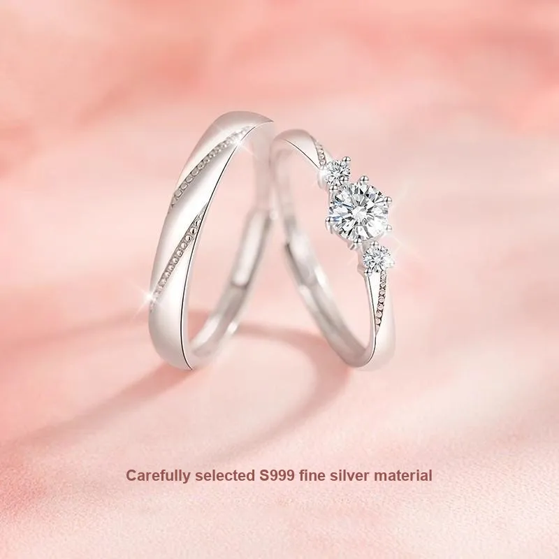 Kelanxi 999 Fine Silver Rings Unisex-1