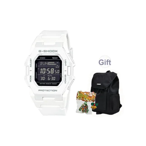 CASIO G SHOCK Кварцевый механизм Смольный ремешок Часы Унисекс Белый циферблат