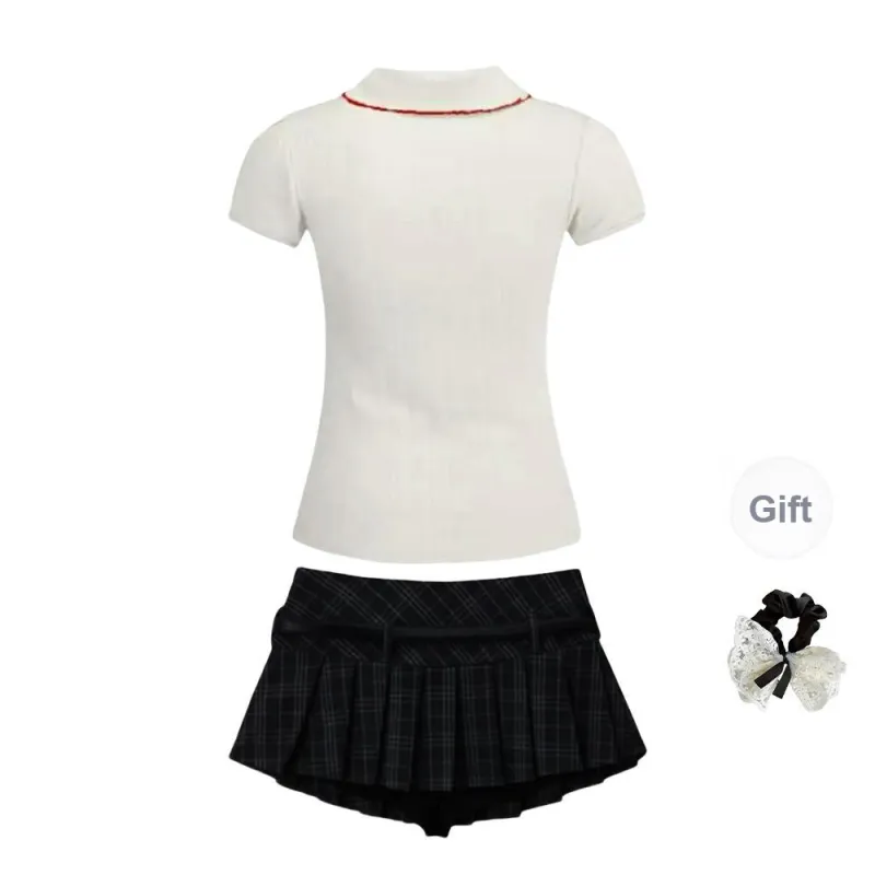 TUSHIFEI Two Piece Skirt Sets Women's-1