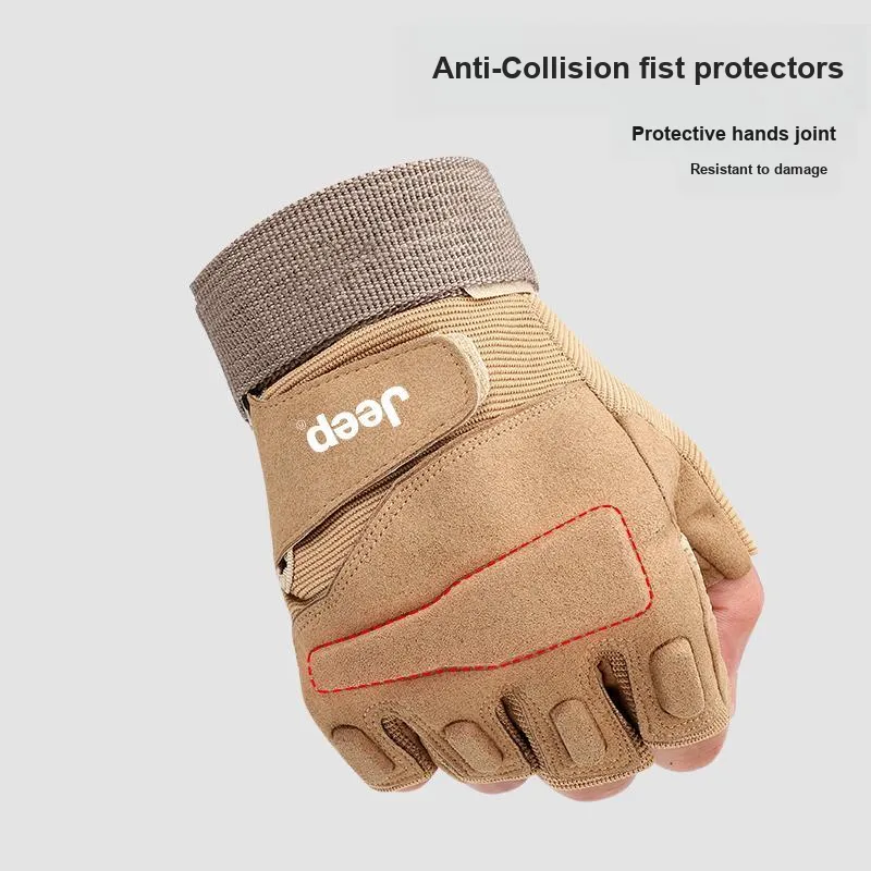 Jeep Half Finger Sports Gloves Men's-6