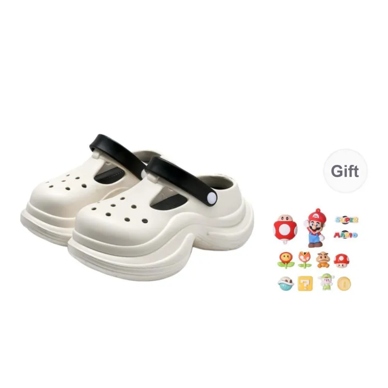 Yu Pu Clogs Summer Platform Squashy And Bouncy Feeling Slippers Slip Resistant Odor Resistant Closed Toe EVA Slippers-4