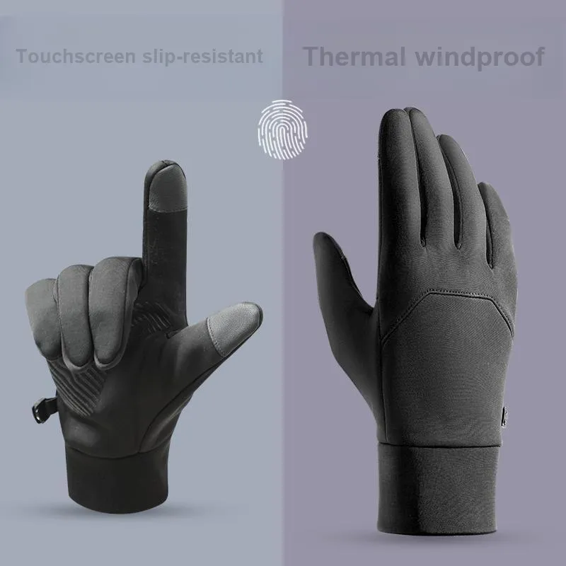 Shizhu Thickened And Fleece Lined Knit Gloves Men's-4