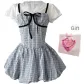 Blue Plaid Dress+Box