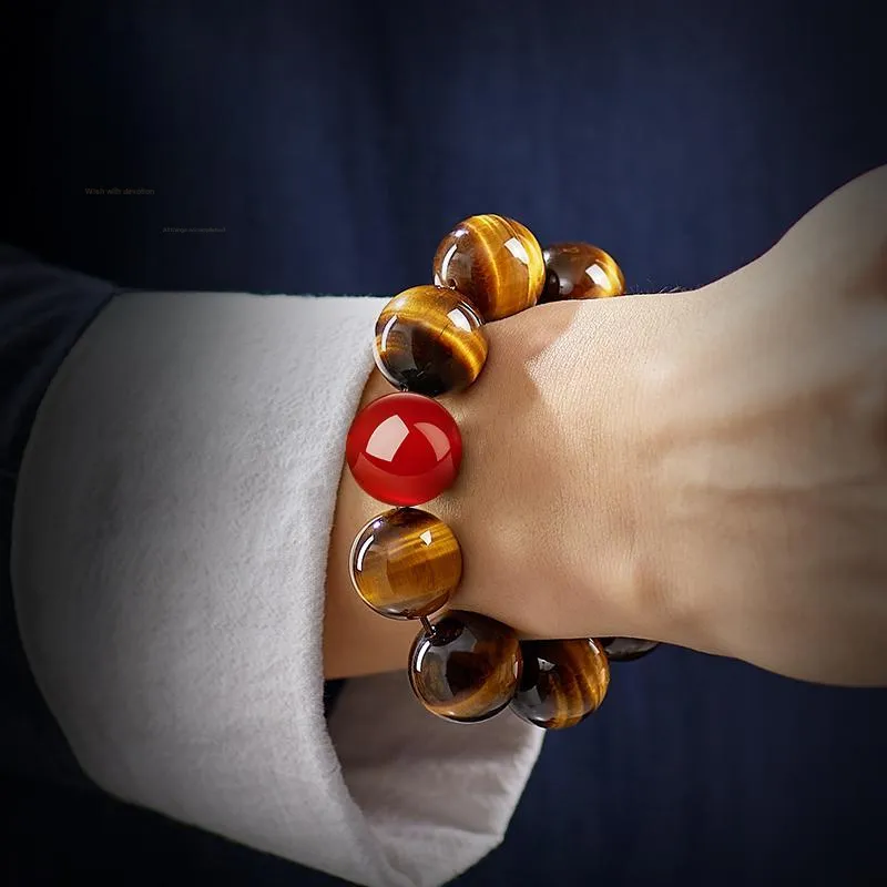 SGE Tiger's Eye Stone Bracelets Men's-2
