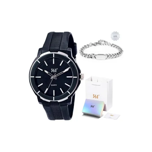 361° Кварцевый механизм Часы Унисекс Черный циферблат