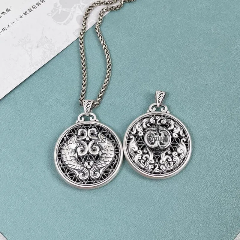 CUTE DAME 999 Fine Silver Sterling Silver Necklaces Unisex Silver-1