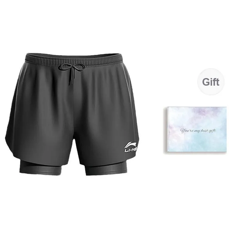 LiNing Swimming Shorts Men's Black-7